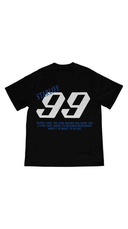 LLC NINETY-NINE REFLECTIVE BLACK TEE