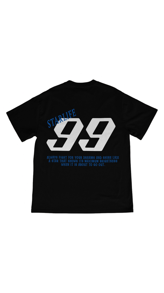 LLC NINETY-NINE REFLECTIVE BLACK TEE